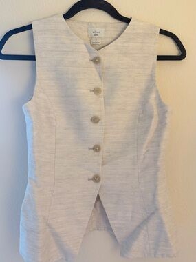 Aritzia Babaton Regal Linen Vest